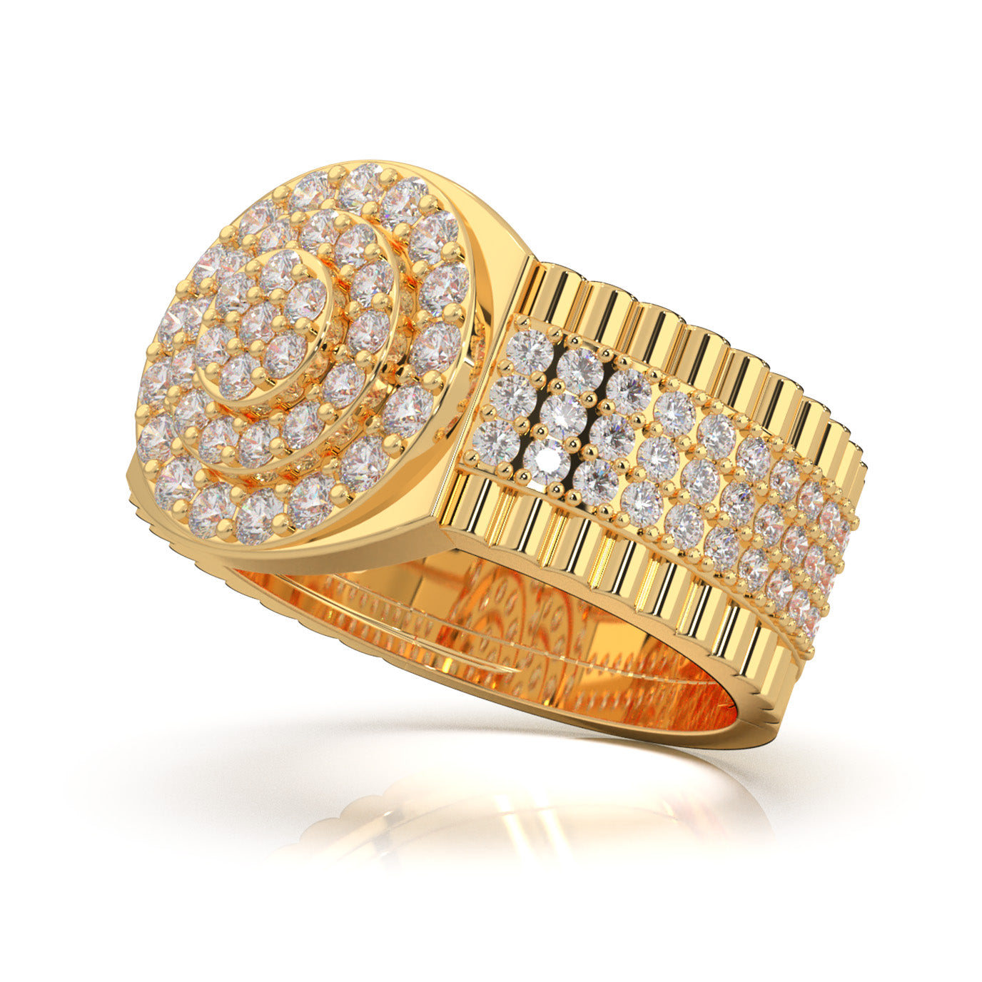 2.00 ct Moissanite Engagement Rings in 14k Yellow Gold