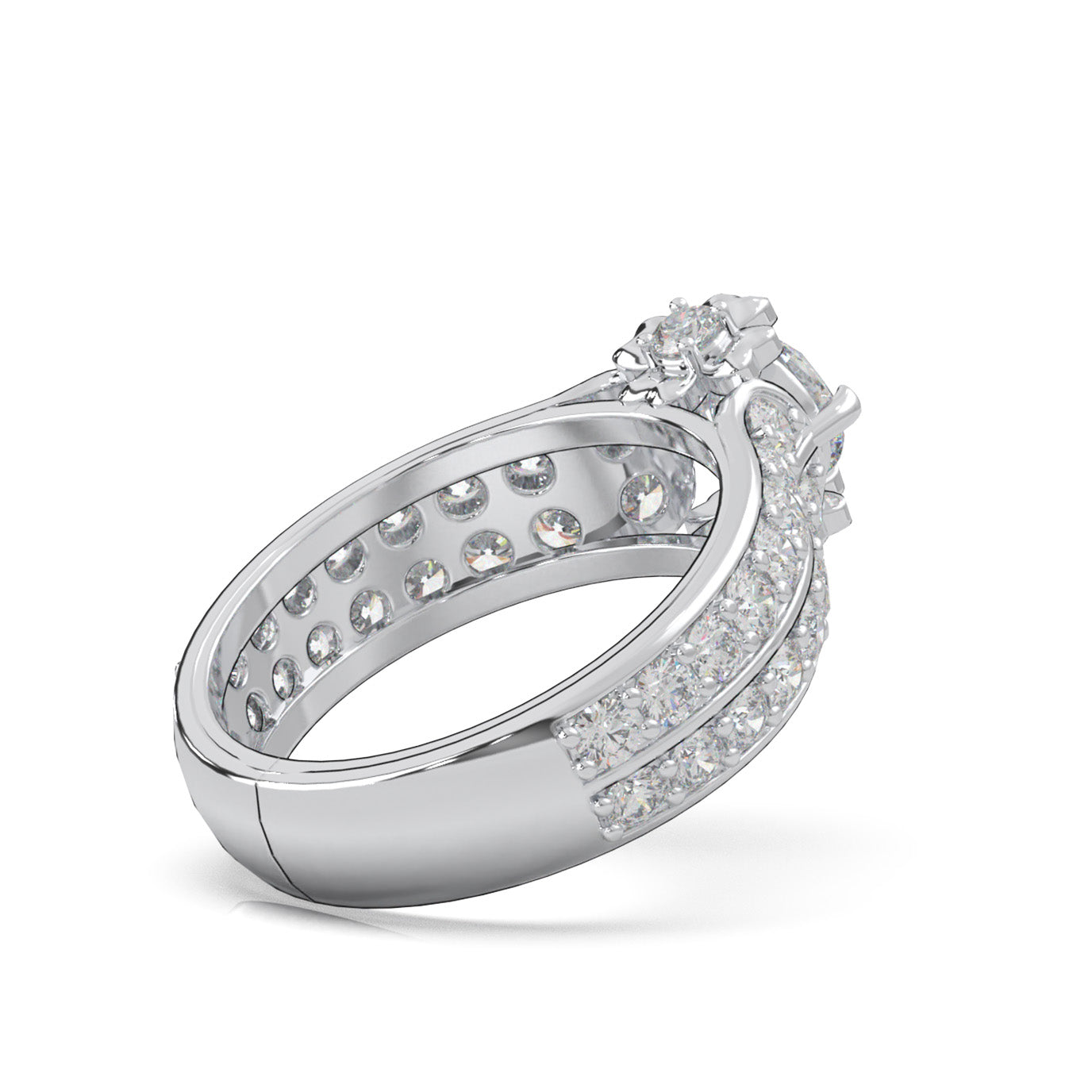 2.40 ct Natural Diamond Engagement Rings in 10k White Gold