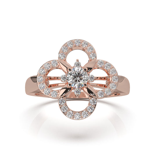 0.66 ct Moissanite Fancy Rings in 10k Rose Gold