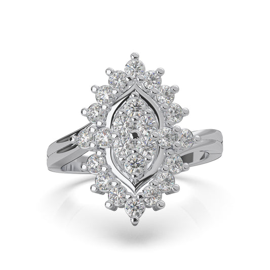 0.90 ct Lab Grown Diamond Fancy Rings in 14k White Gold