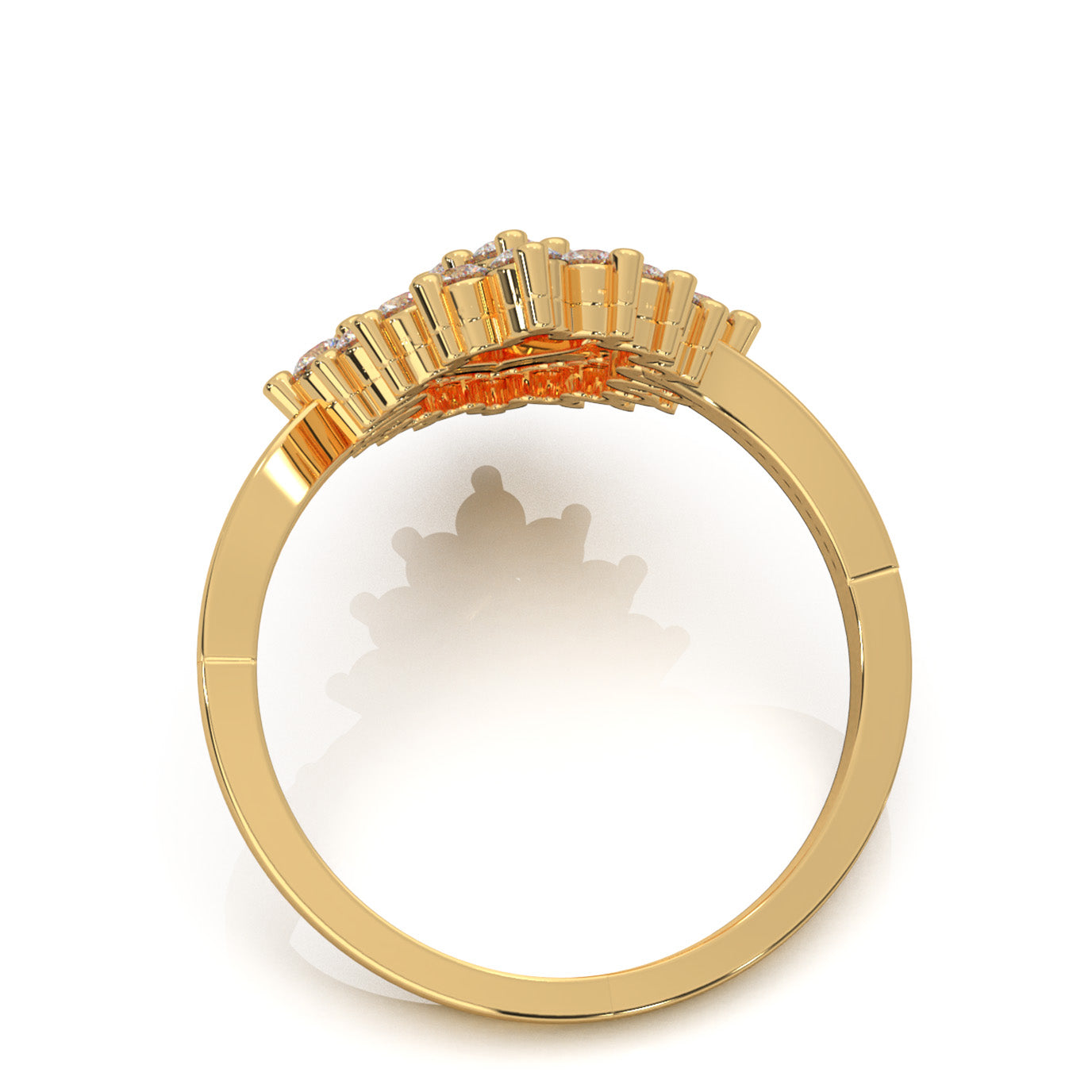 0.90 ct Lab Grown Diamond Fancy Rings in 14k Yellow Gold