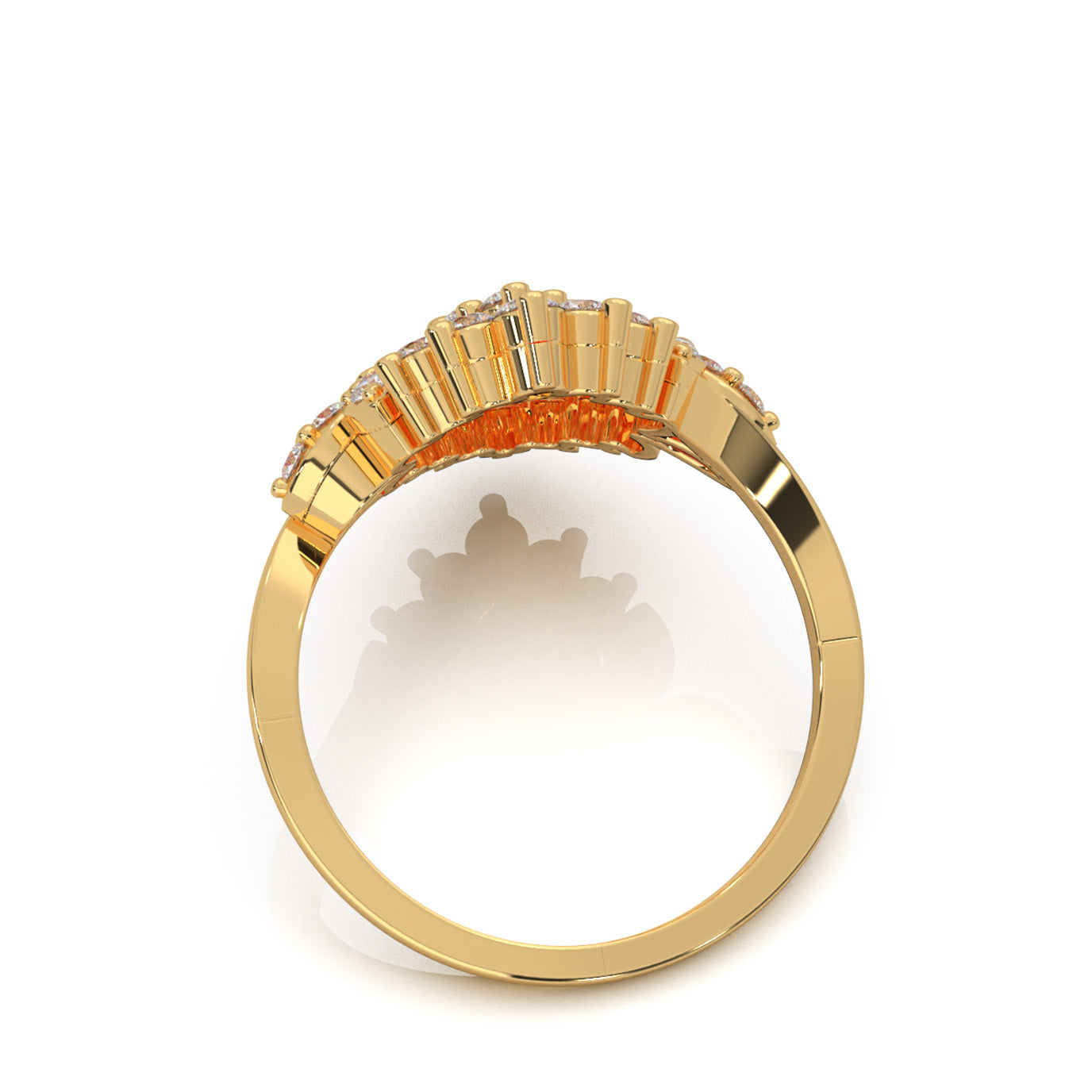 1.00 ct Natural Diamond Fancy Rings in 10k Yellow Gold