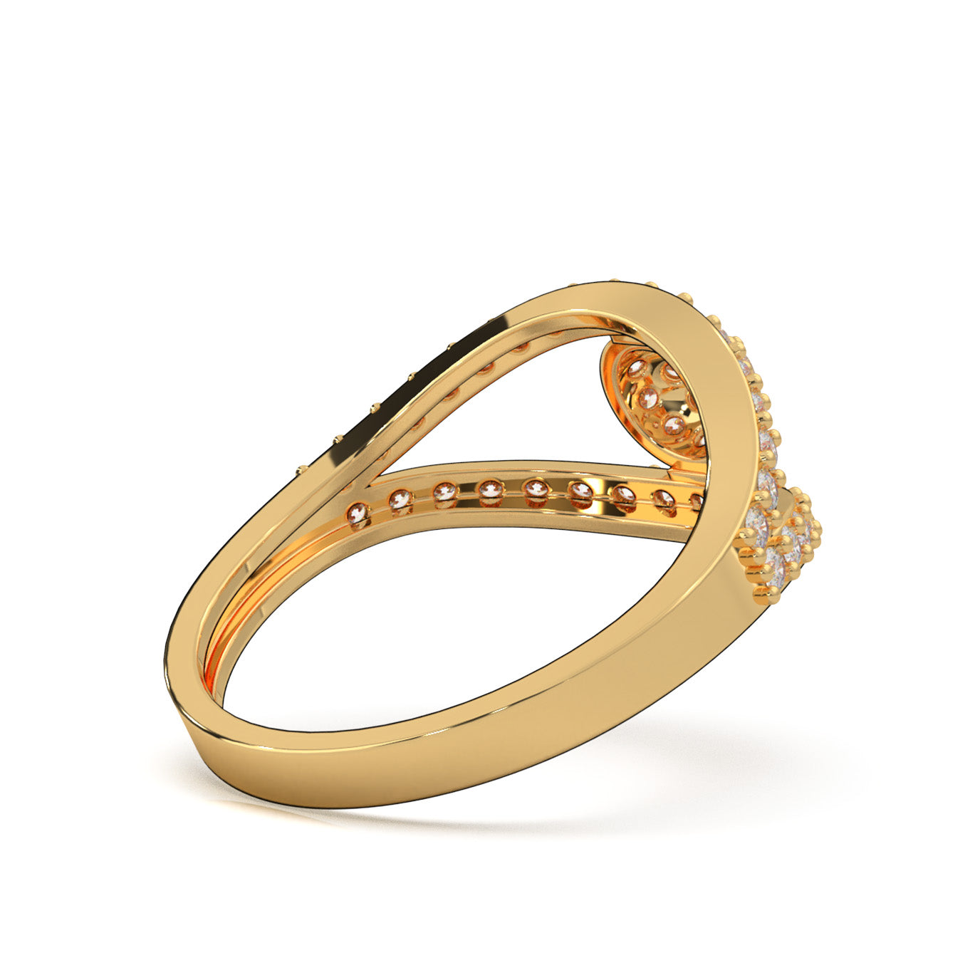 0.75 ct Natural Diamond Fancy Rings in 14k Yellow Gold