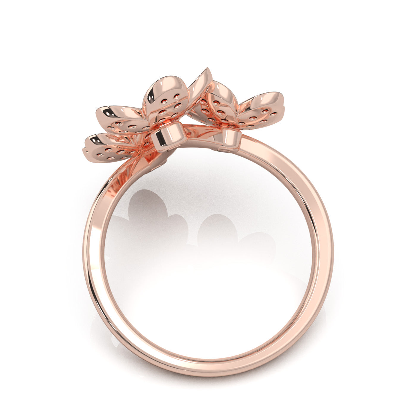 0.75 ct Moissanite Fancy Rings in 14k Rose Gold