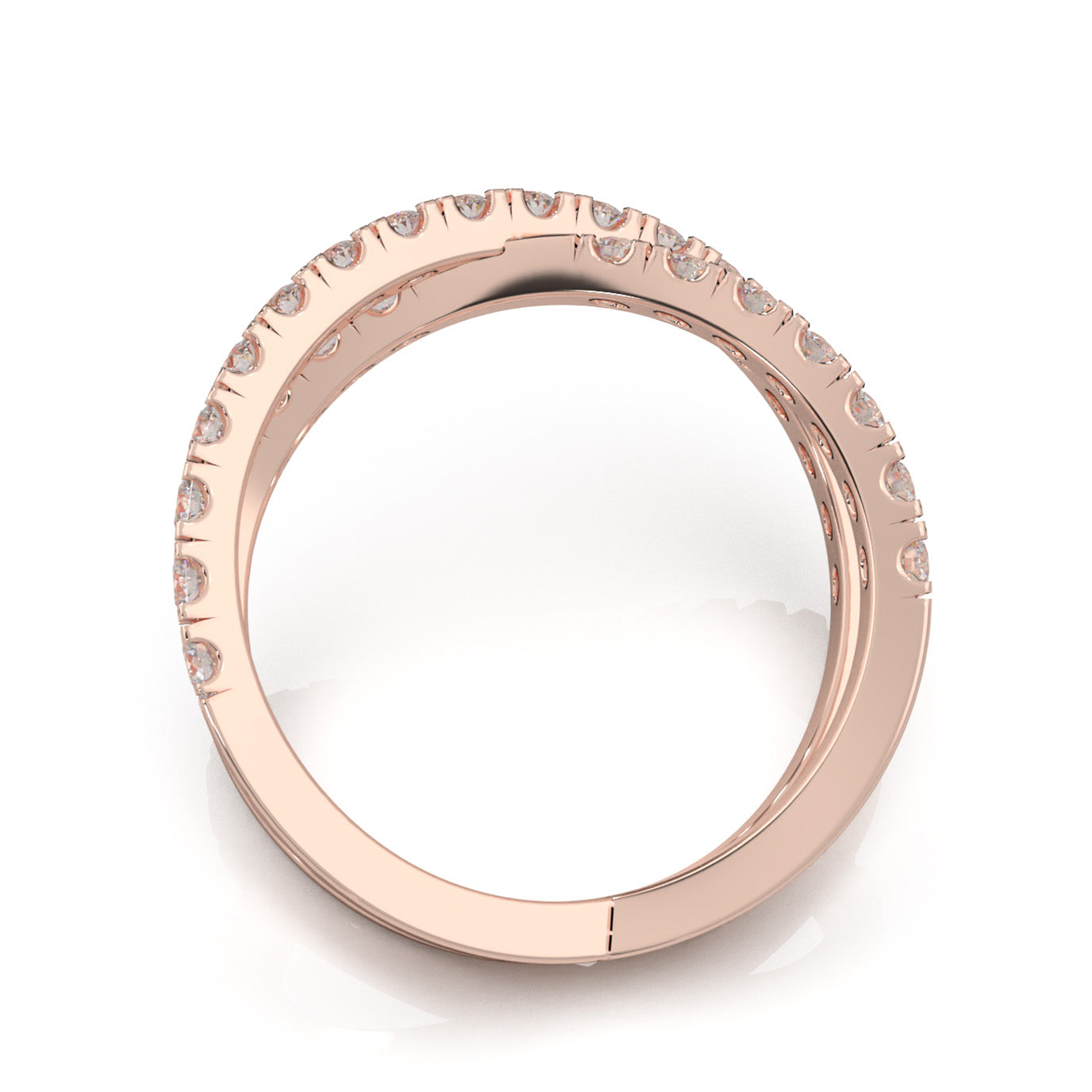 1.10 ct Moissanite Fancy Rings in 10k Rose Gold