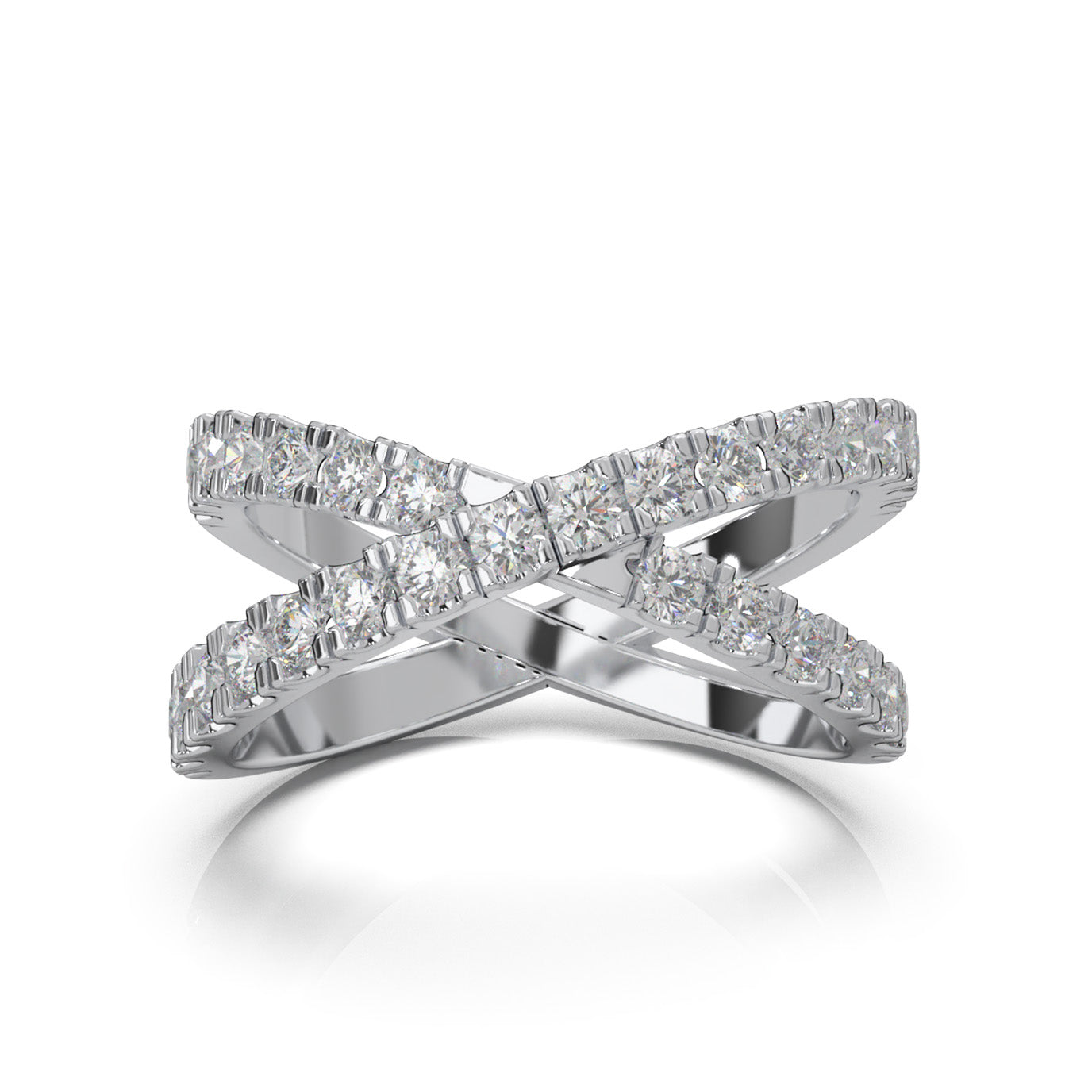 1.10 ct Lab Grown Diamond Fancy Rings in 14k White Gold