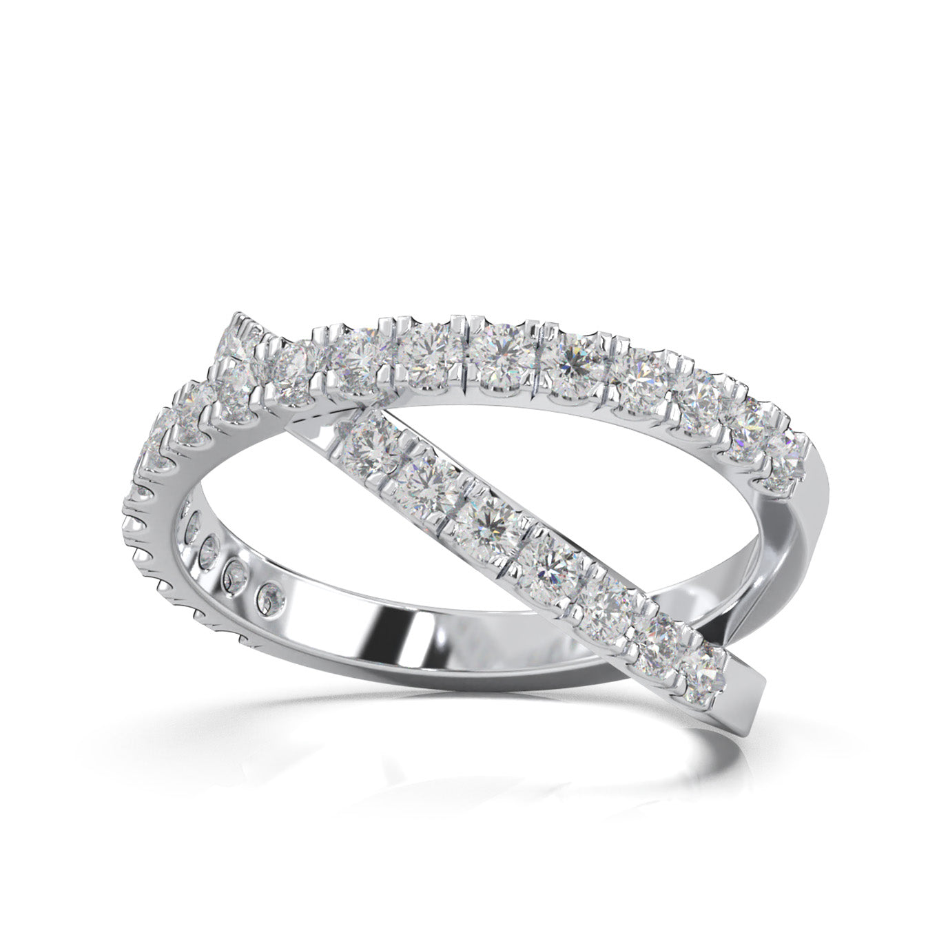 1.10 ct Natural Diamond Fancy Rings in 14k White Gold