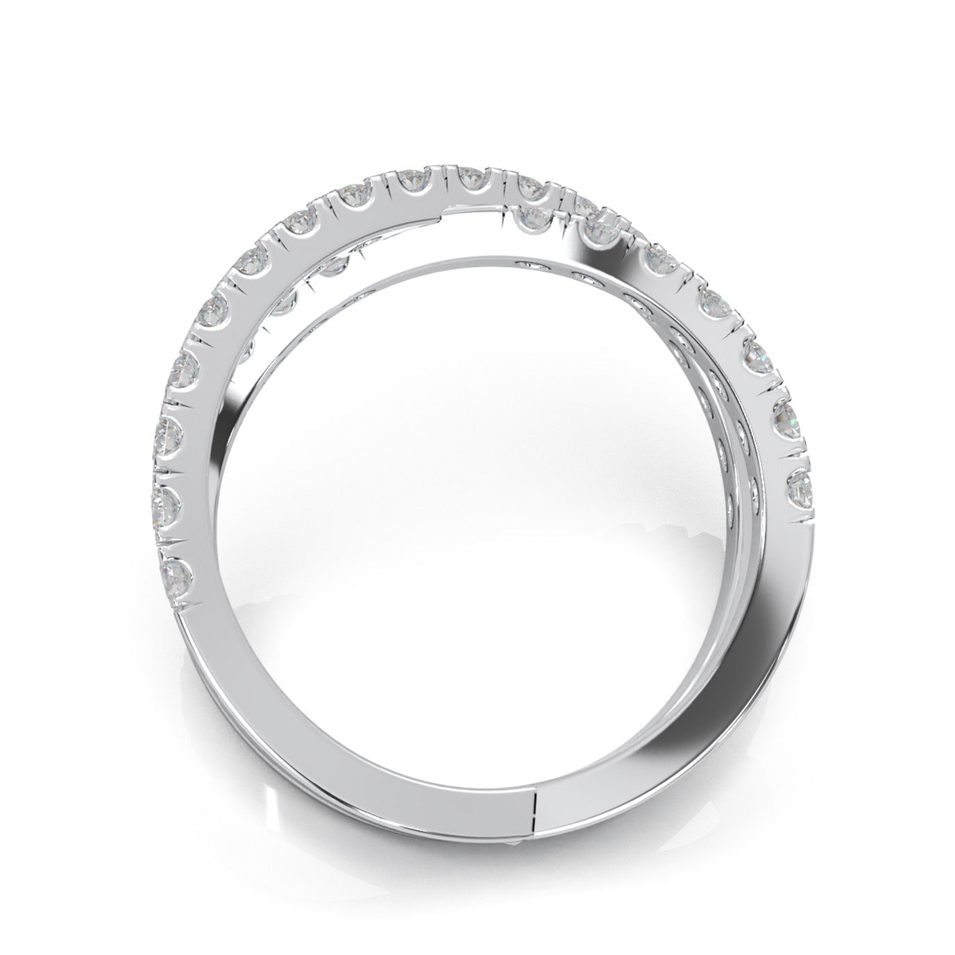 1.10 ct Moissanite Fancy Rings in 14k White Gold