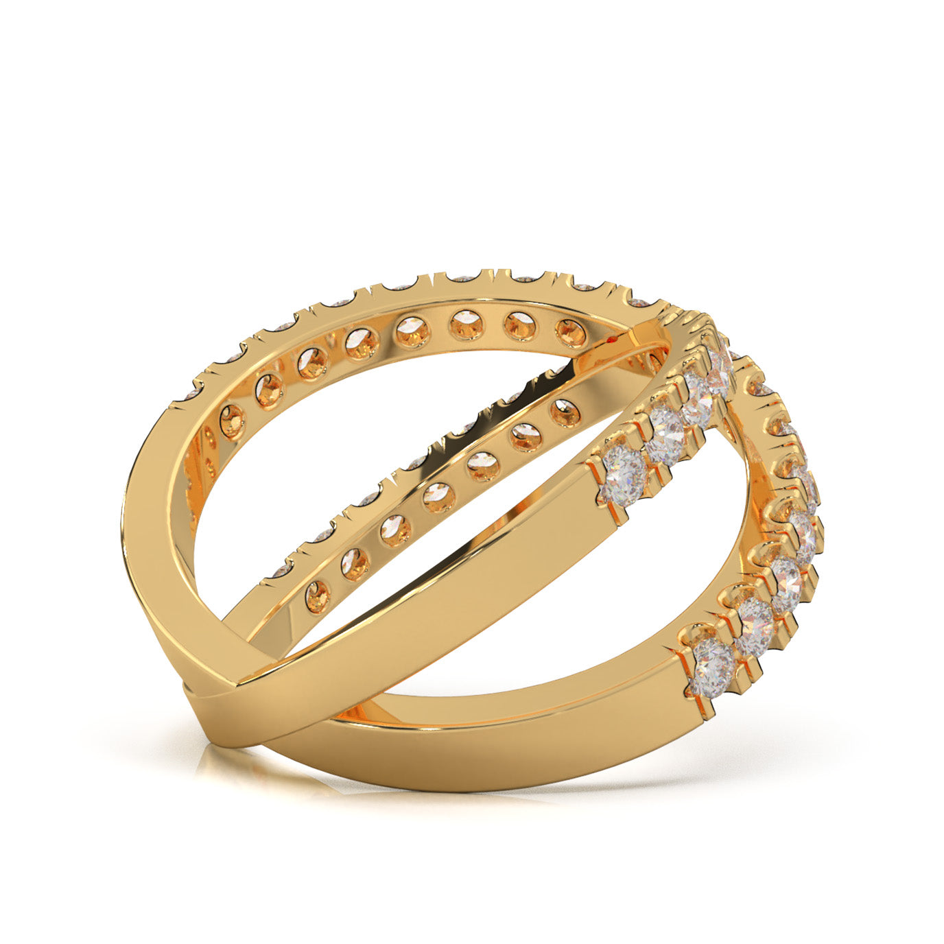 1.10 ct Natural Diamond Fancy Rings in 14k Yellow Gold