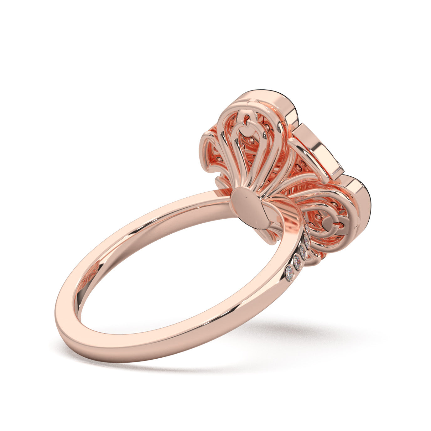 0.85 ct Natural Diamond Fancy Rings in 14k Rose Gold