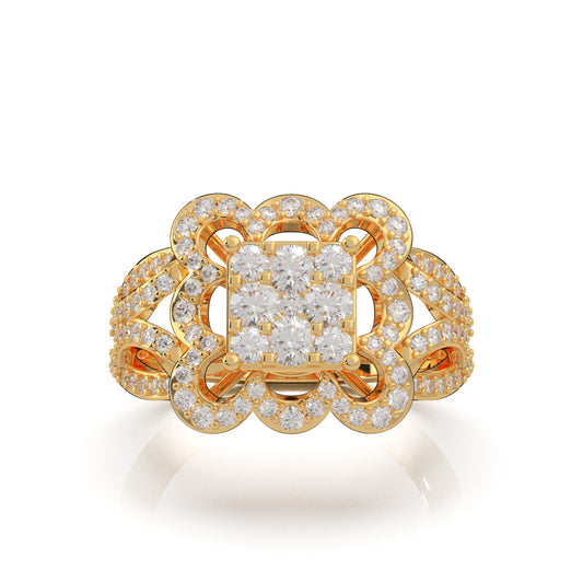 1.20 ct Lab Grown Diamond Fancy Rings in 14k Yellow Gold