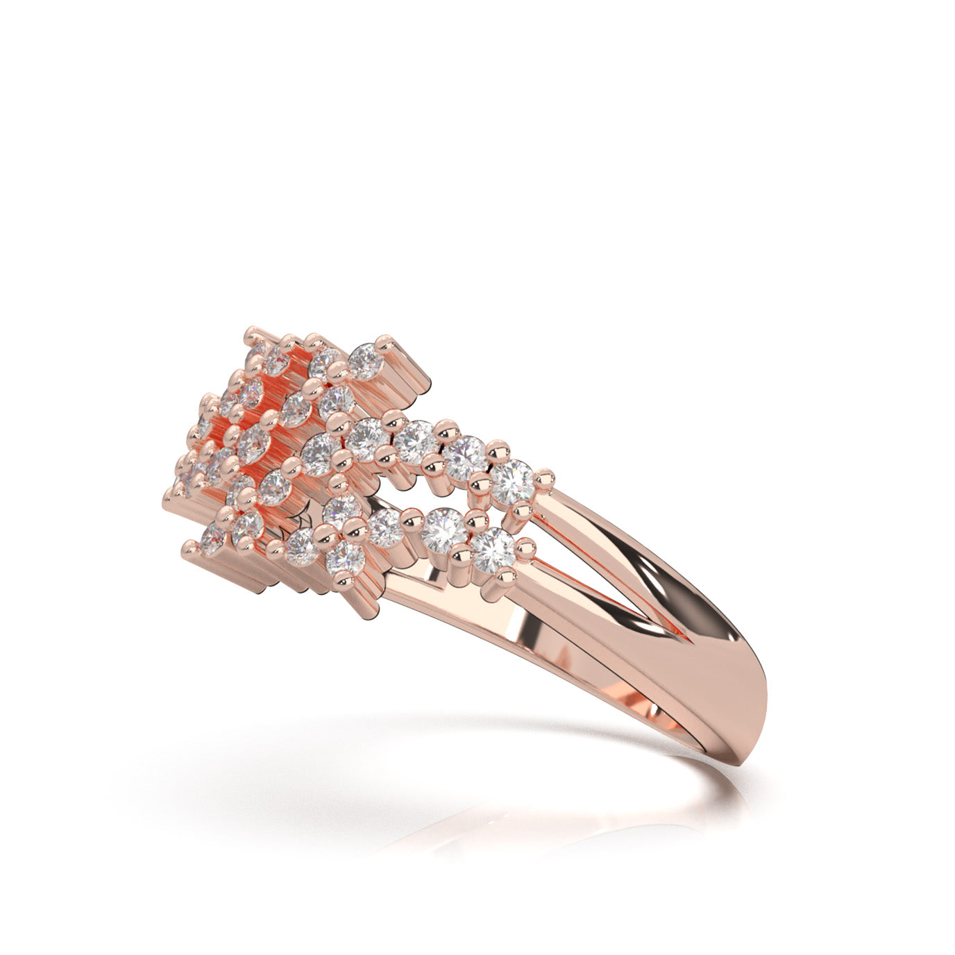 0.33 ct Moissanite Fancy Rings in 10k Rose Gold