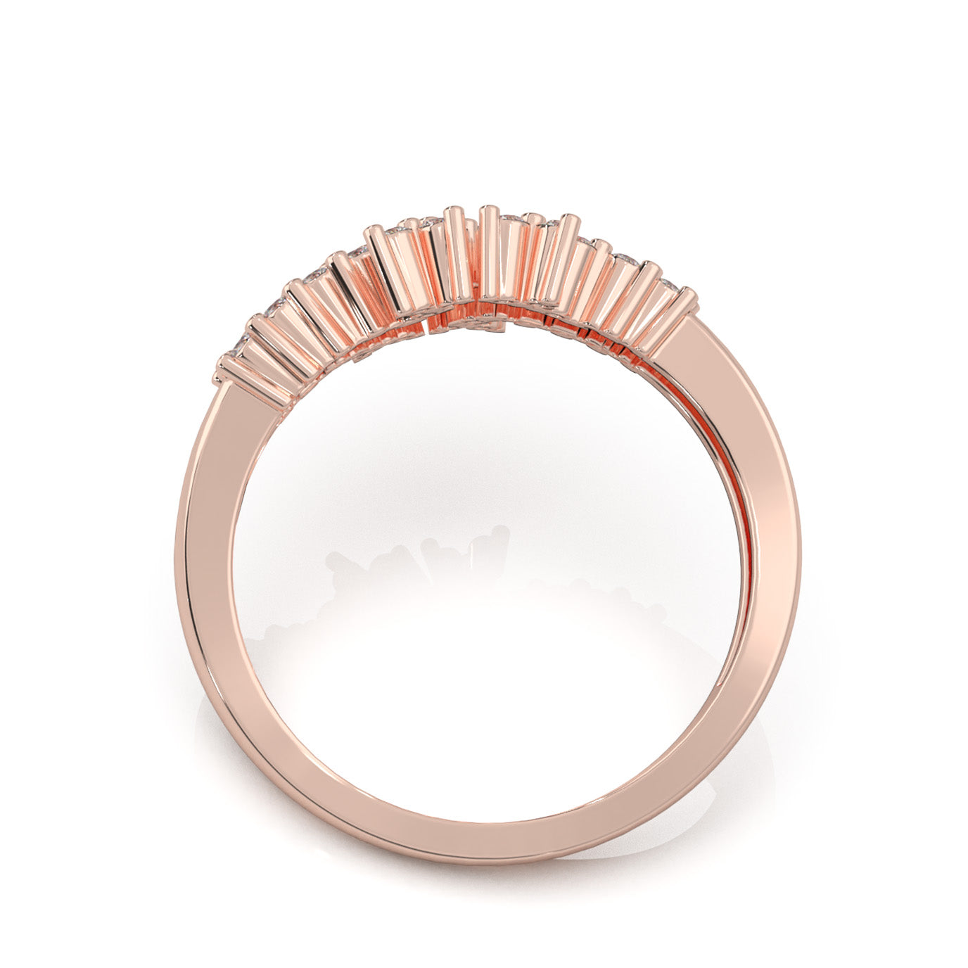 0.33 ct Natural Diamond Fancy Rings in 10k Rose Gold