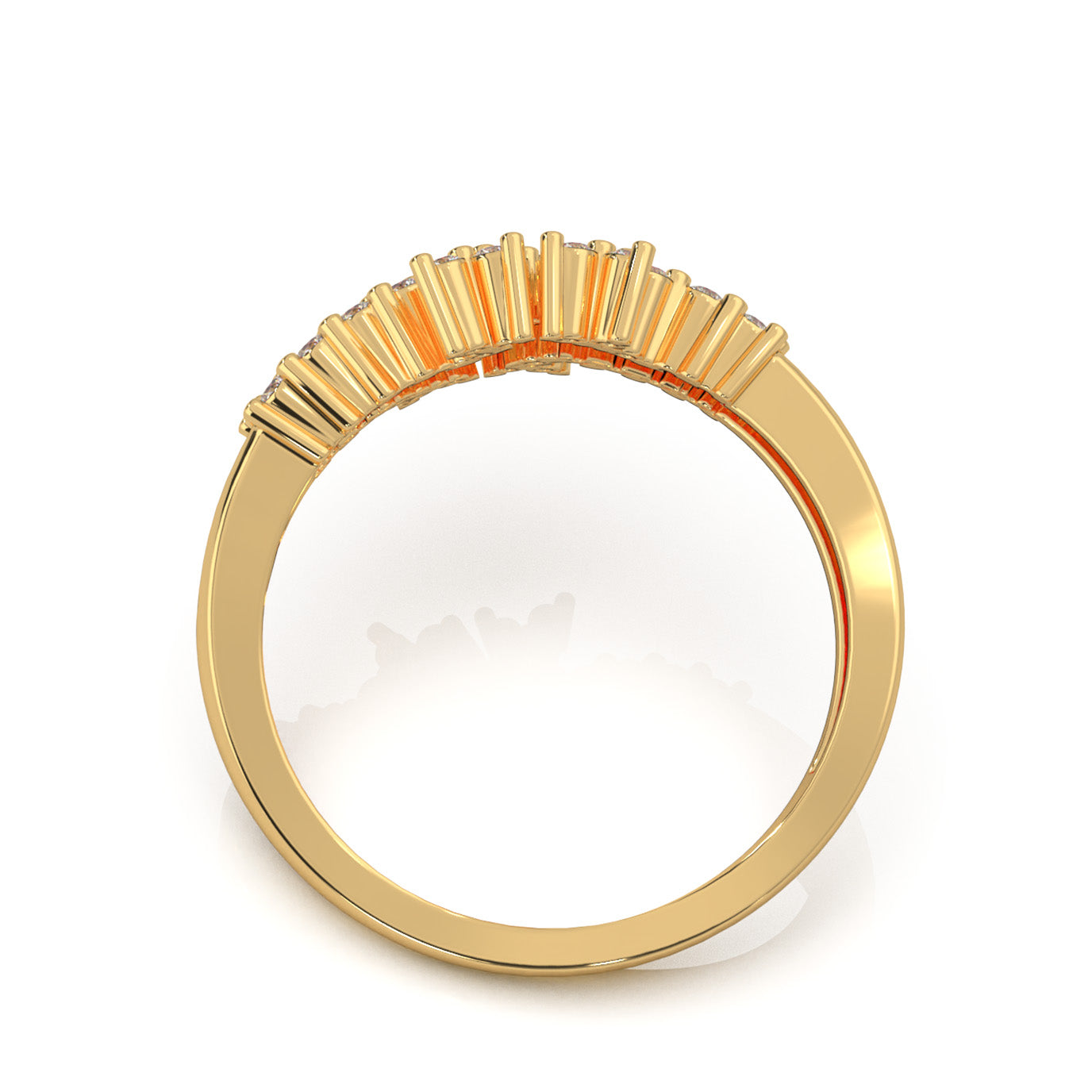0.33 ct Moissanite Fancy Rings in 10k Yellow Gold