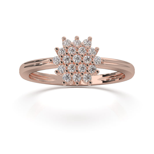 0.40 ct Moissanite Engagement Rings in 14k Rose Gold