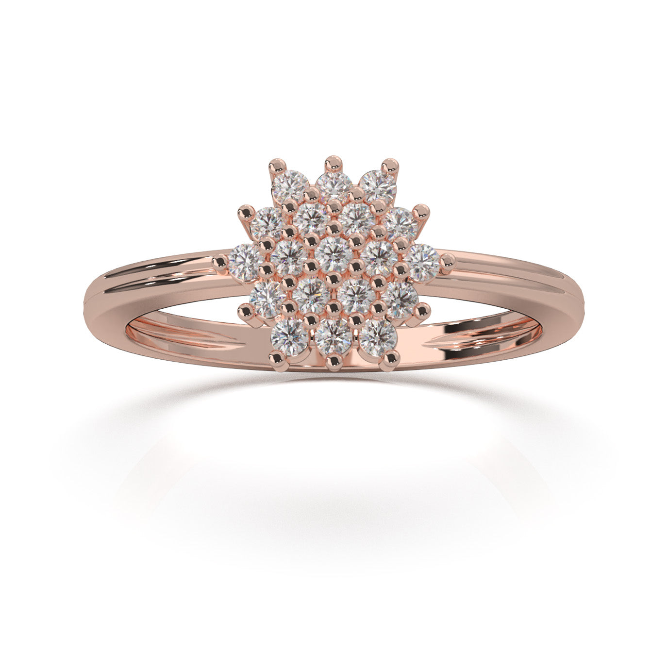 0.40 ct Natural Diamond Engagement Rings in 10k Rose Gold