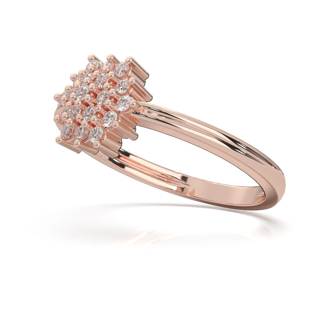 0.40 ct Natural Diamond Engagement Rings in 10k Rose Gold