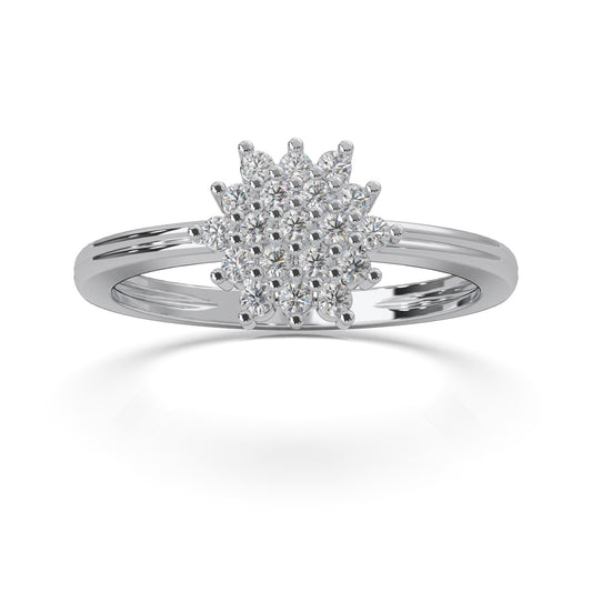 0.40 ct Natural Diamond Engagement Rings in 10k White Gold