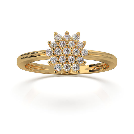 0.40 ct Moissanite Engagement Rings in 14k Yellow Gold