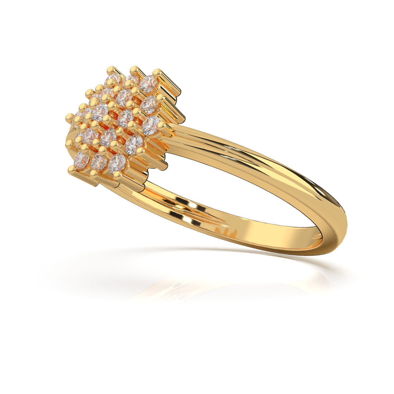 0.40 ct Moissanite Engagement Rings in 14k Yellow Gold