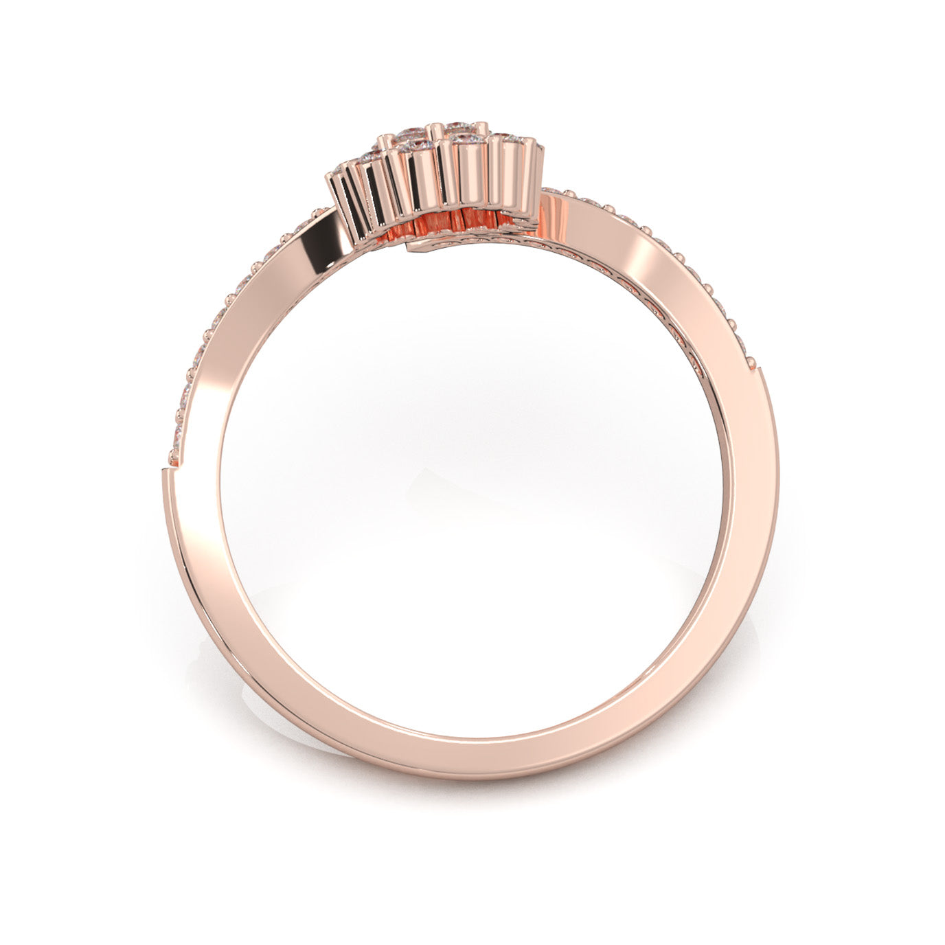 0.40 ct Moissanite Fancy Rings in 10k Rose Gold