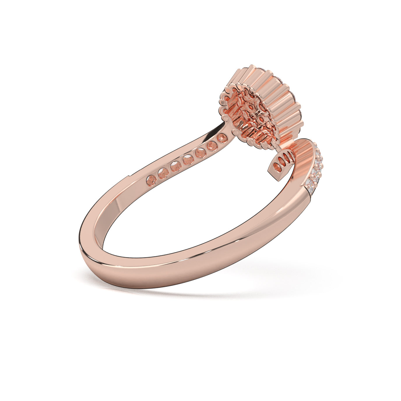 0.40 ct Natural Diamond Fancy Rings in 10k Rose Gold
