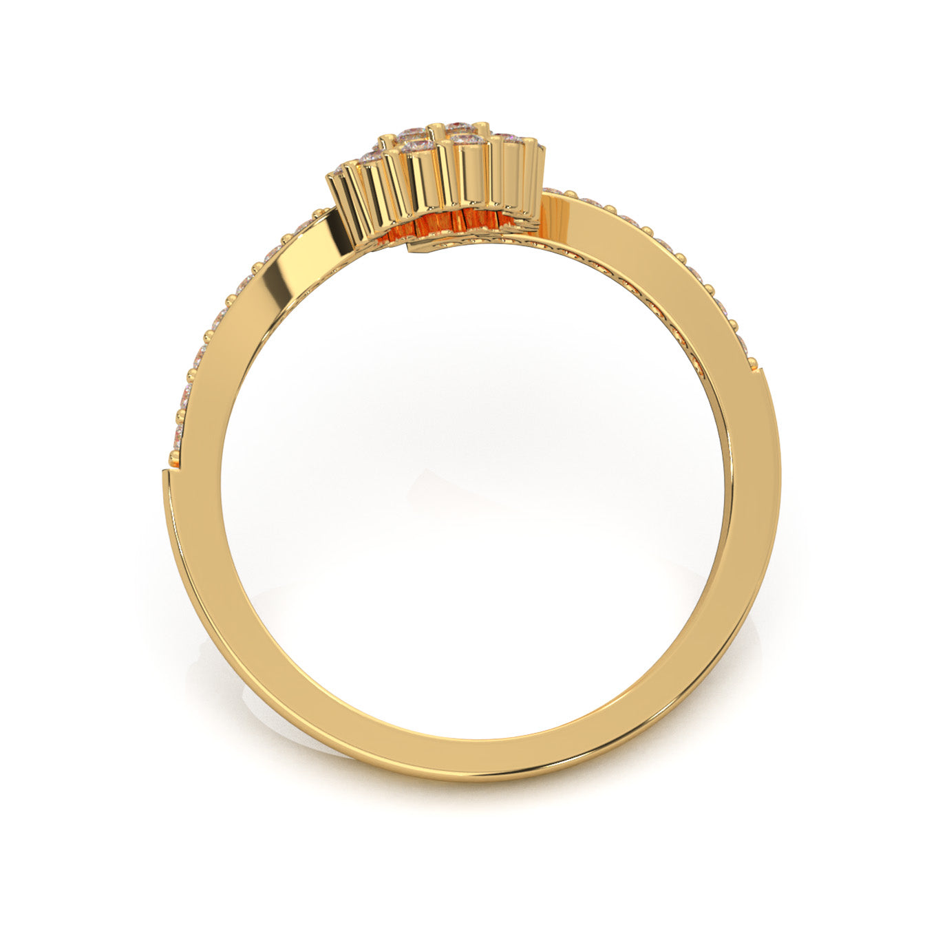 0.40 ct Natural Diamond Fancy Rings in 14k Yellow Gold