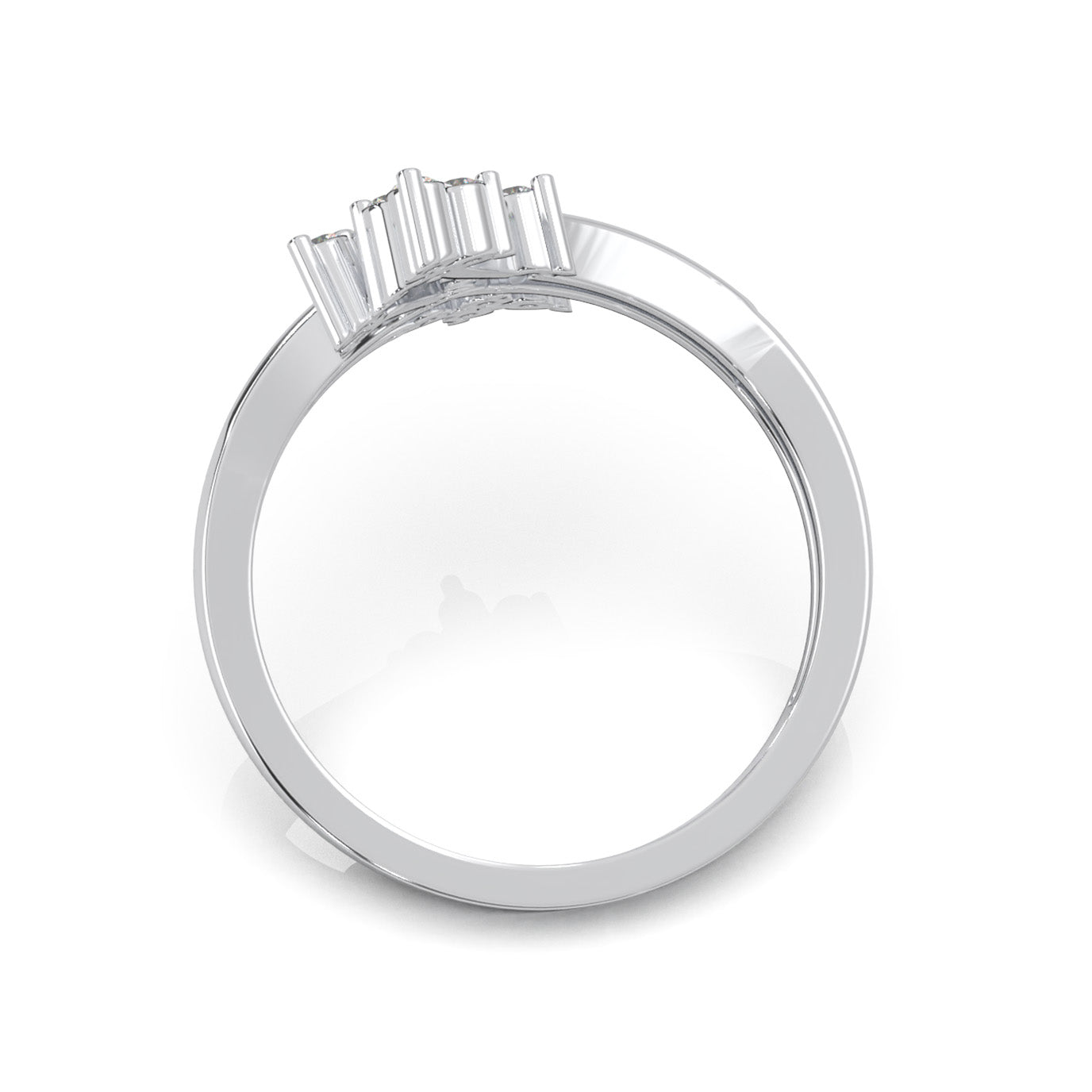 0.25 ct Lab Grown Diamond Fancy Rings in 14k White Gold