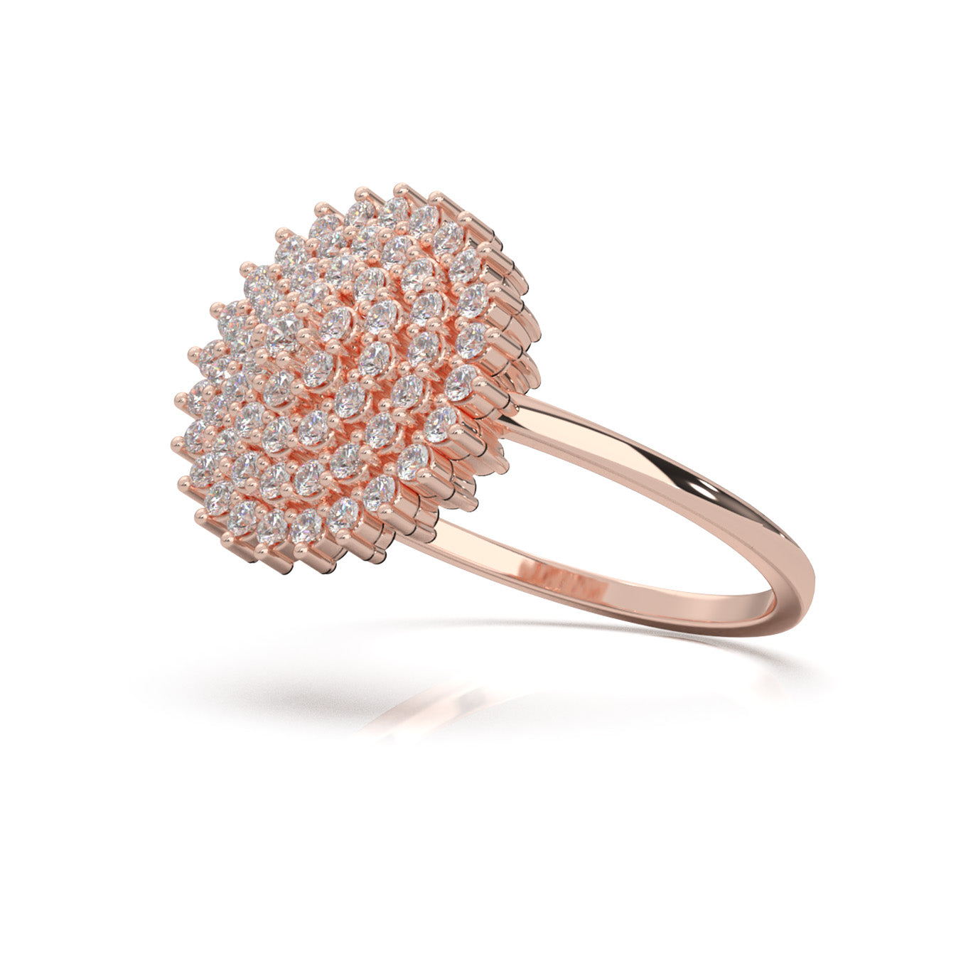 0.60 ct Natural Diamond Engagement Rings in 10k Rose Gold