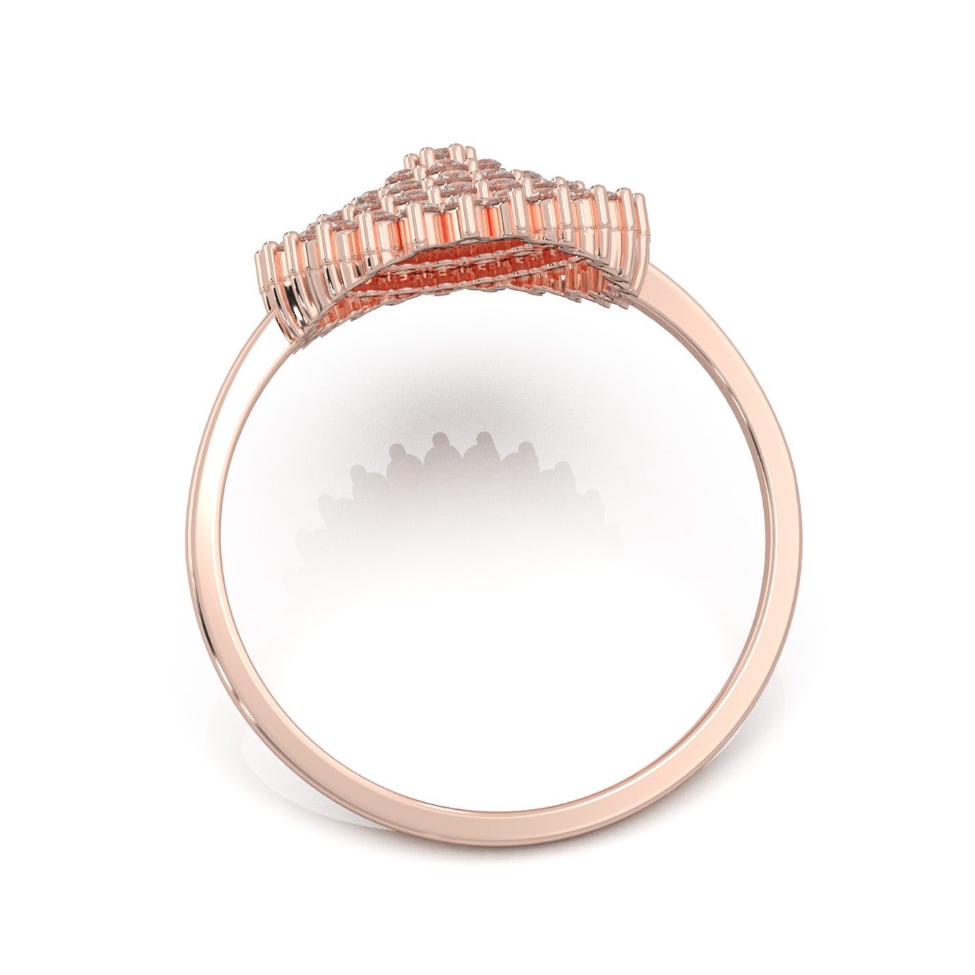 0.60 ct Moissanite Engagement Rings in 10k Rose Gold