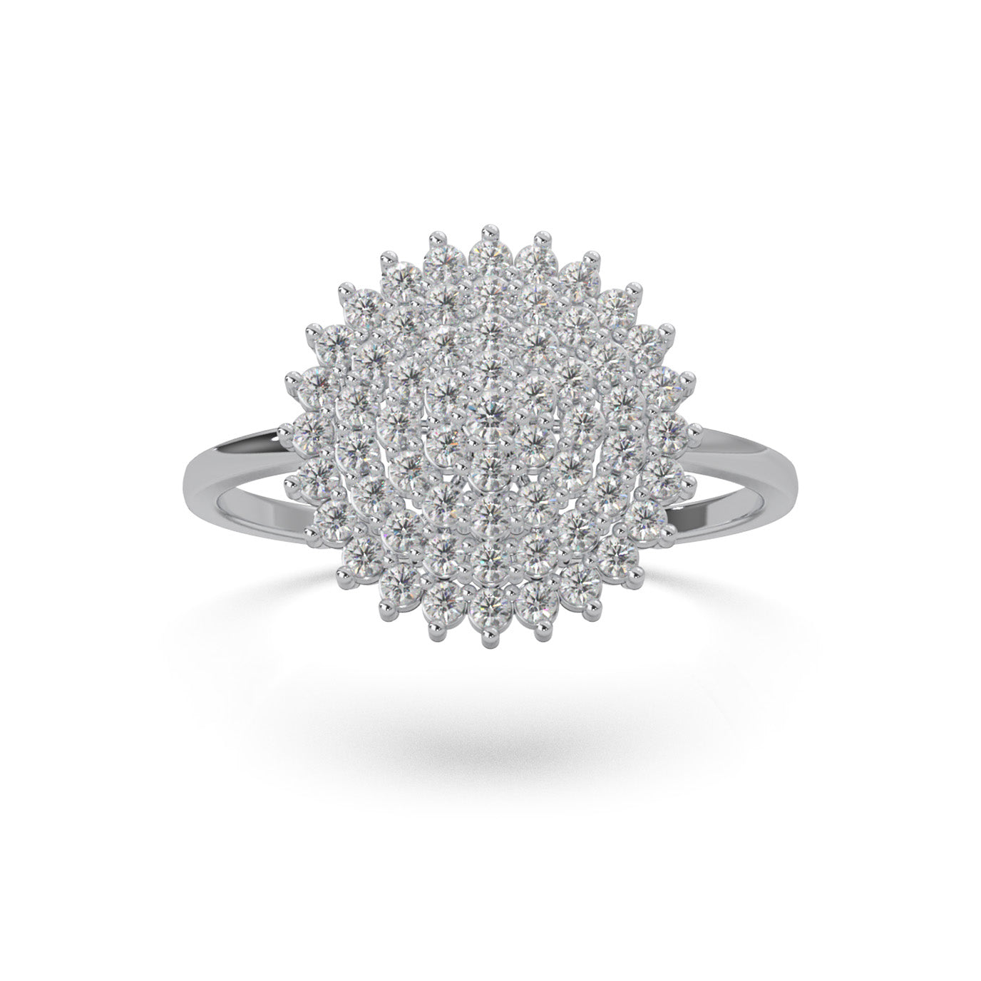 0.60 ct Moissanite Engagement Rings in 14k White Gold