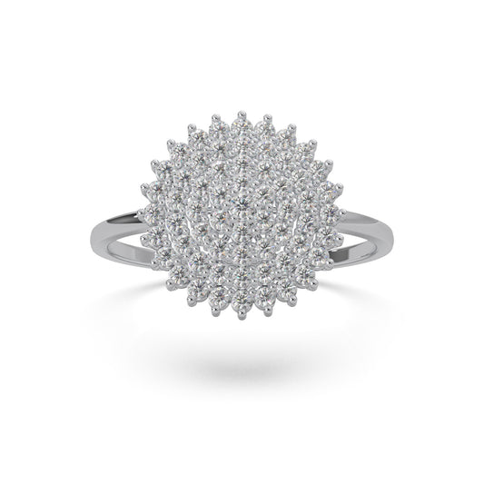 0.60 ct Moissanite Engagement Rings in 14k White Gold