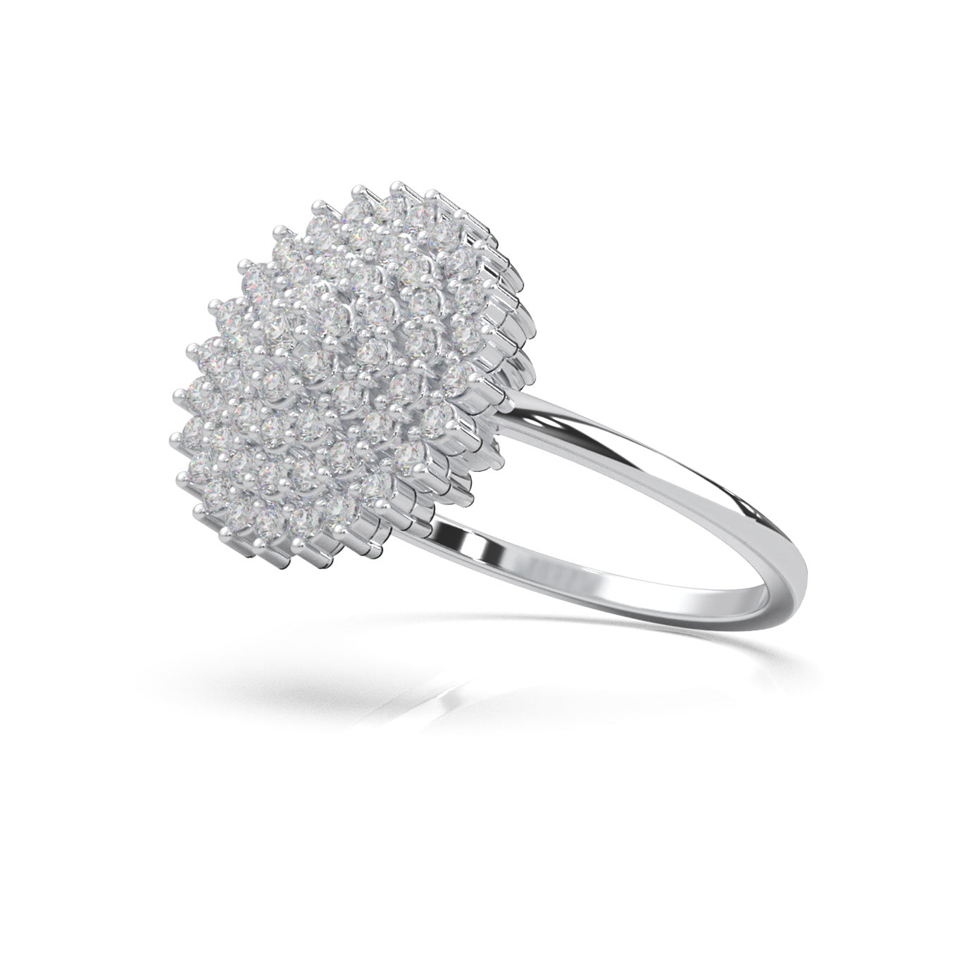 0.60 ct Moissanite Engagement Rings in 14k White Gold