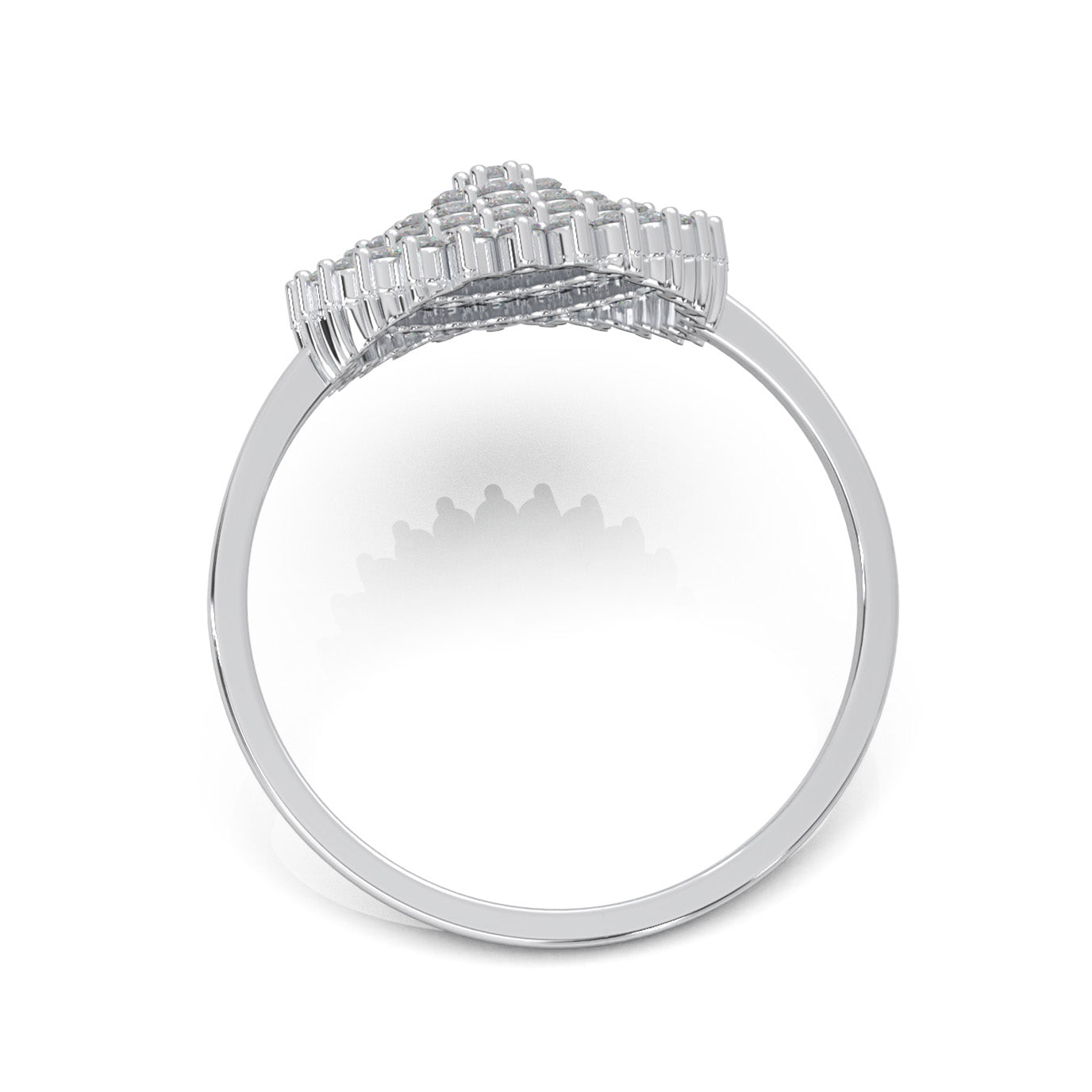 0.60 ct Moissanite Engagement Rings in 10k White Gold