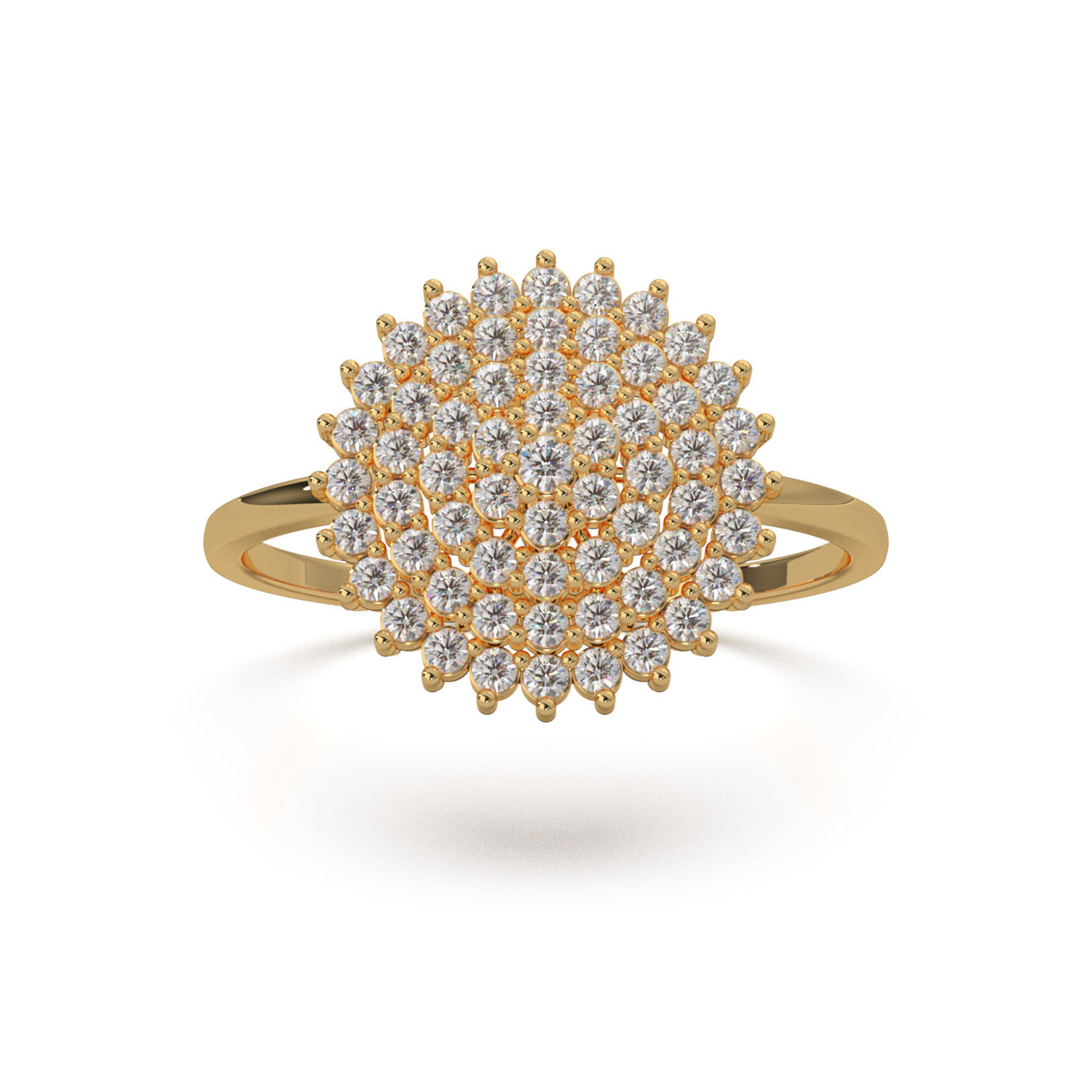 0.60 ct Natural Diamond Engagement Rings in 10k Yellow Gold