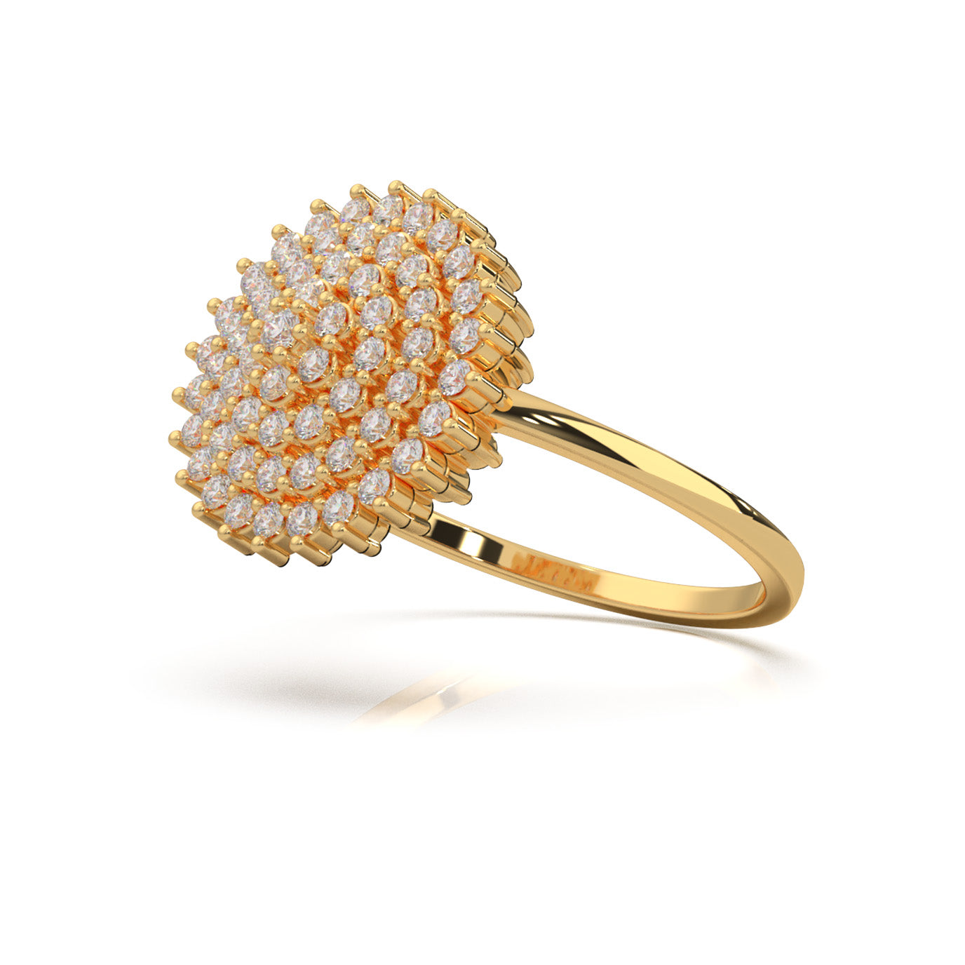 0.60 ct Moissanite Engagement Rings in 14k Yellow Gold