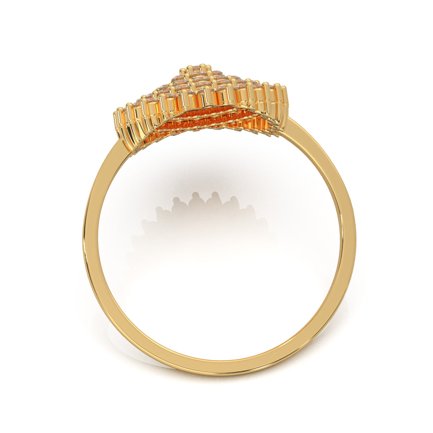 0.60 ct Moissanite Engagement Rings in 10k Yellow Gold