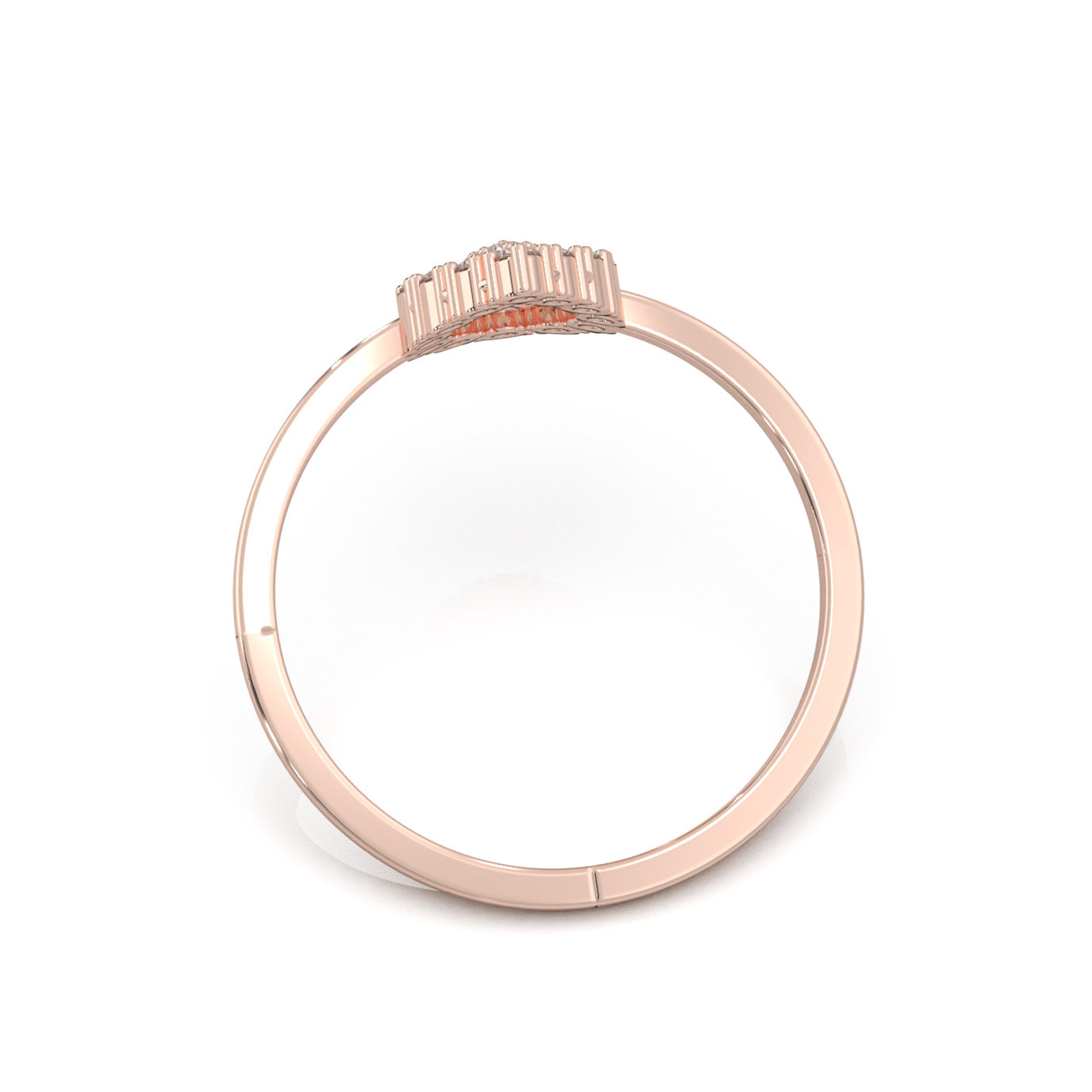 0.20 ct Natural Diamond Fancy Rings in 14k Rose Gold