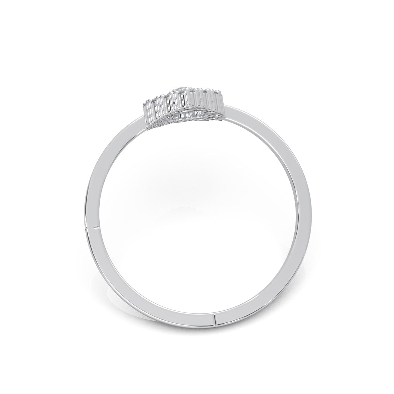 0.20 ct Moissanite Fancy Rings in 14k White Gold