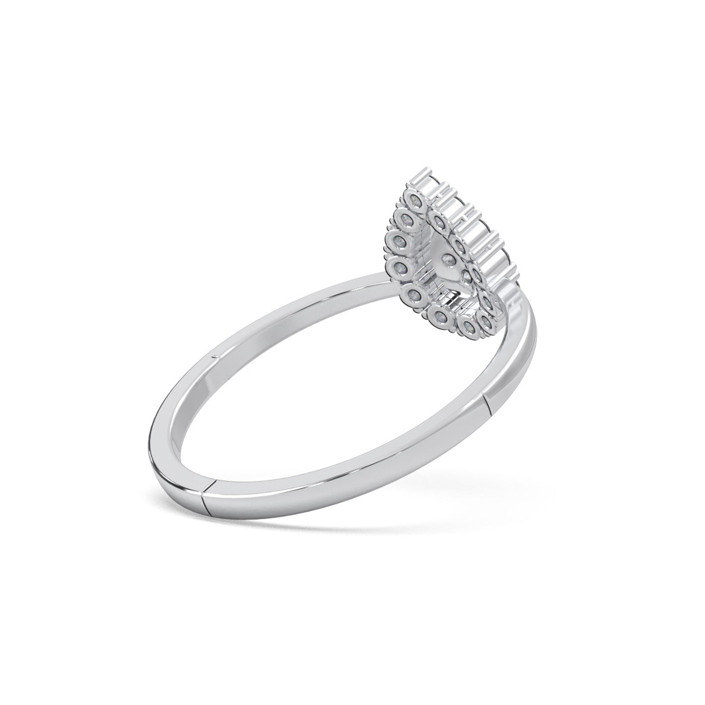 0.20 ct Natural Diamond Fancy Rings in 10k White Gold