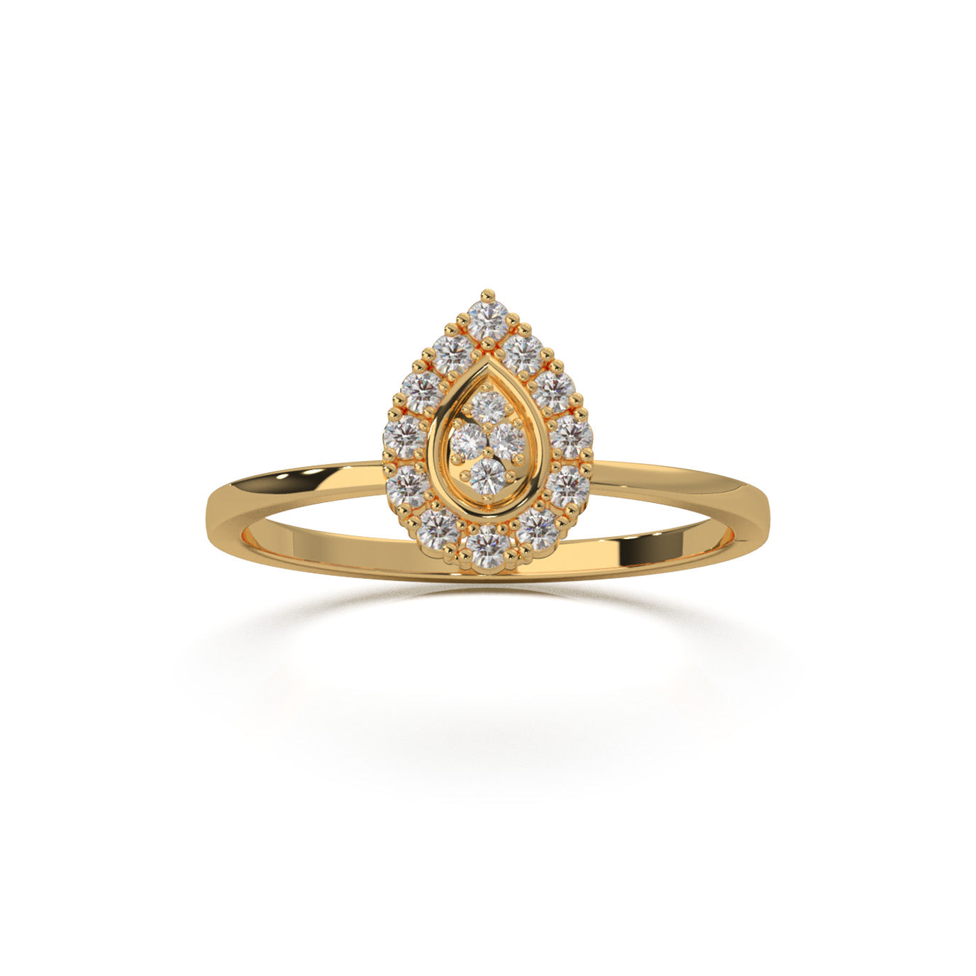 0.20 ct Moissanite Fancy Rings in 10k Yellow Gold