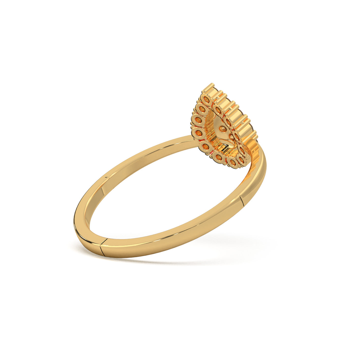 0.20 ct Moissanite Fancy Rings in 10k Yellow Gold