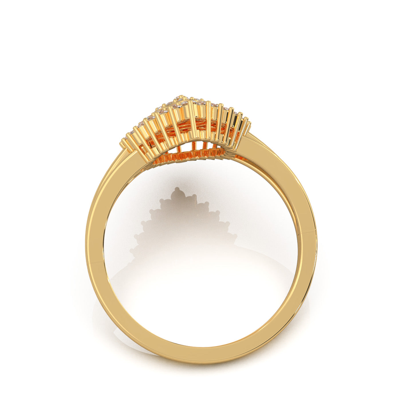 0.66 ct Natural Diamond Fancy Rings in 10k Yellow Gold