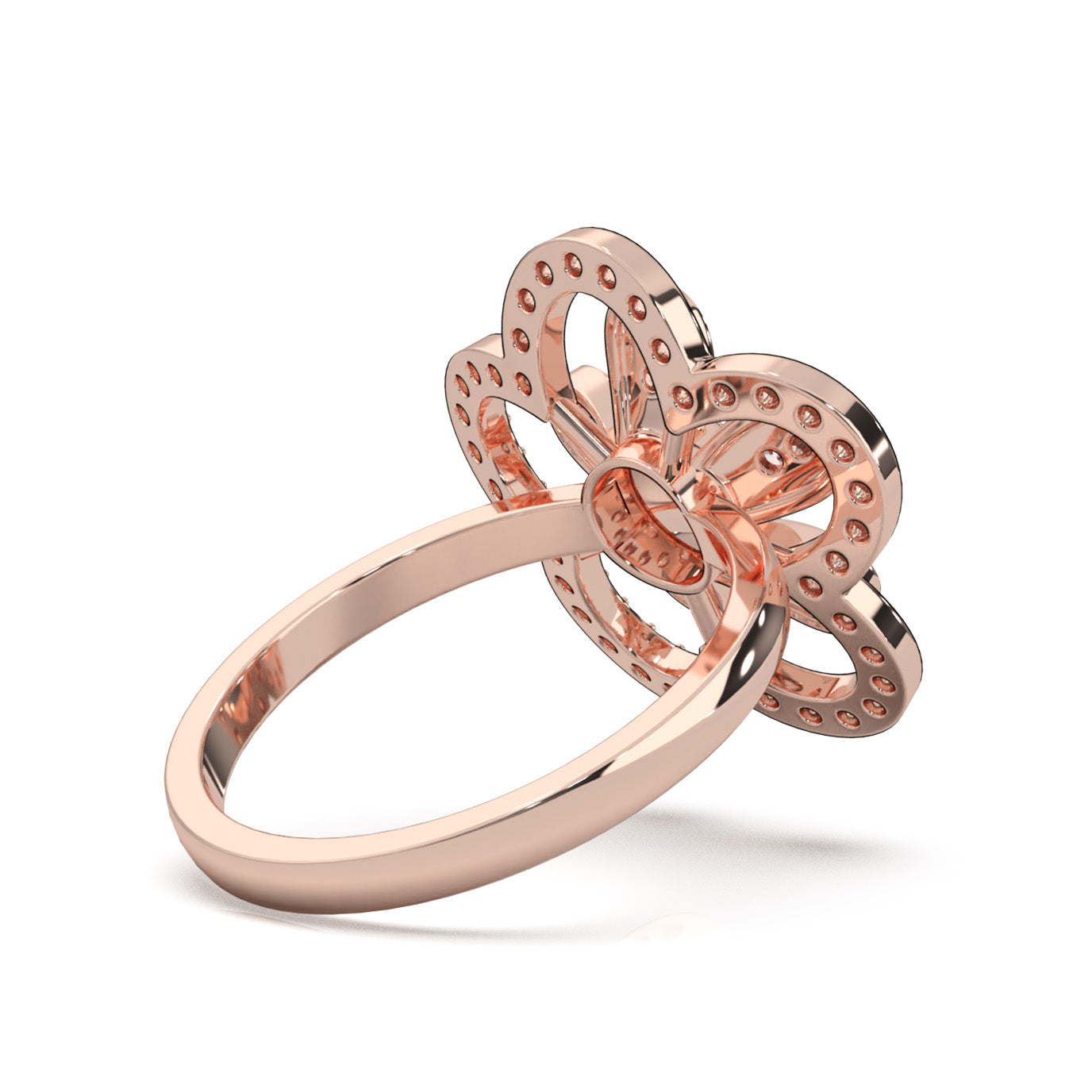 0.66 ct Moissanite Fancy Rings in 14k Rose Gold