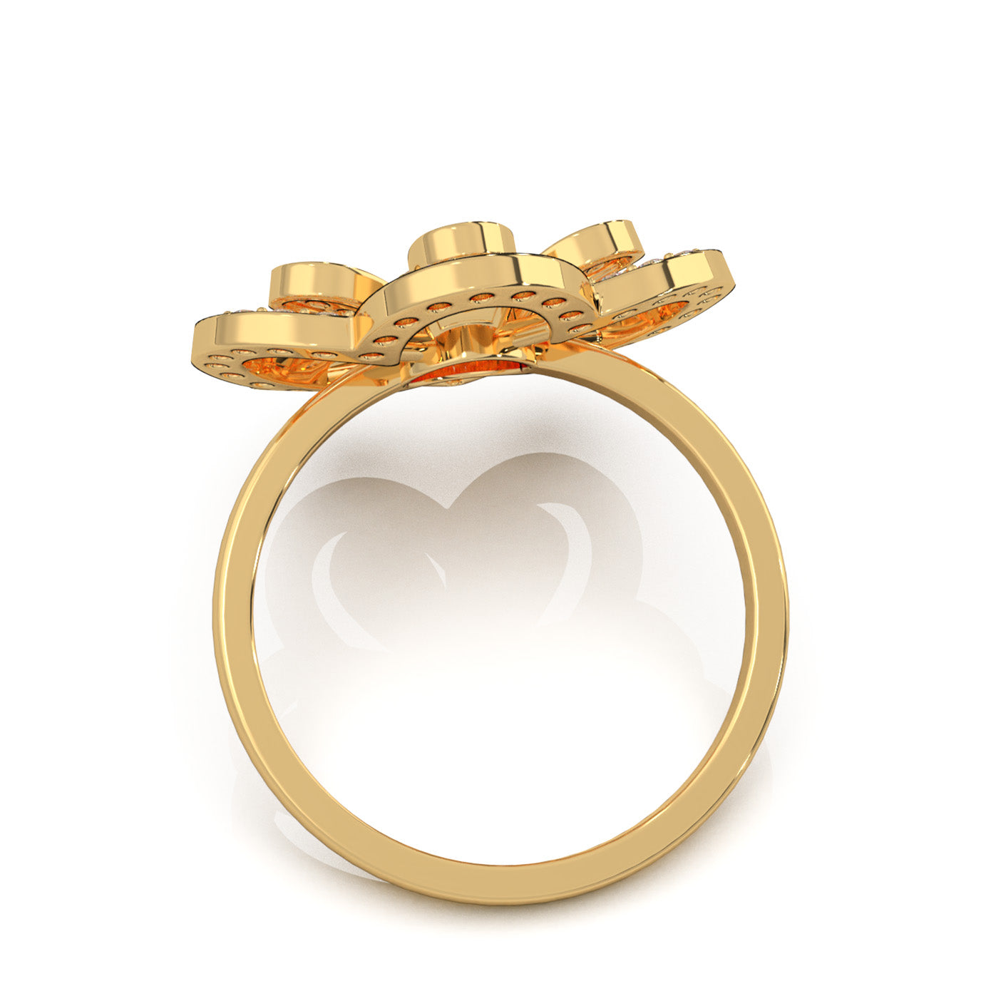 0.66 ct Moissanite Fancy Rings in 14k Yellow Gold
