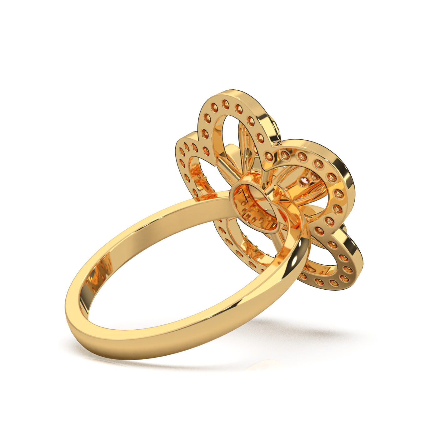 0.66 ct Moissanite Fancy Rings in 10k Yellow Gold