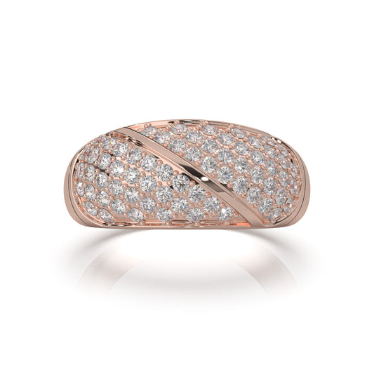 1.10 ct Moissanite Wedding Bands in 14k Rose Gold