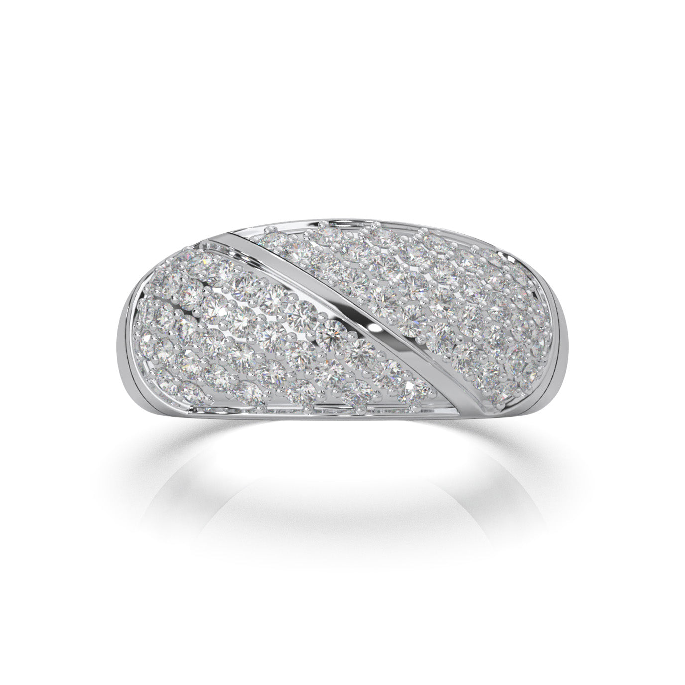 1.10 ct Moissanite Wedding Bands in 10k White Gold