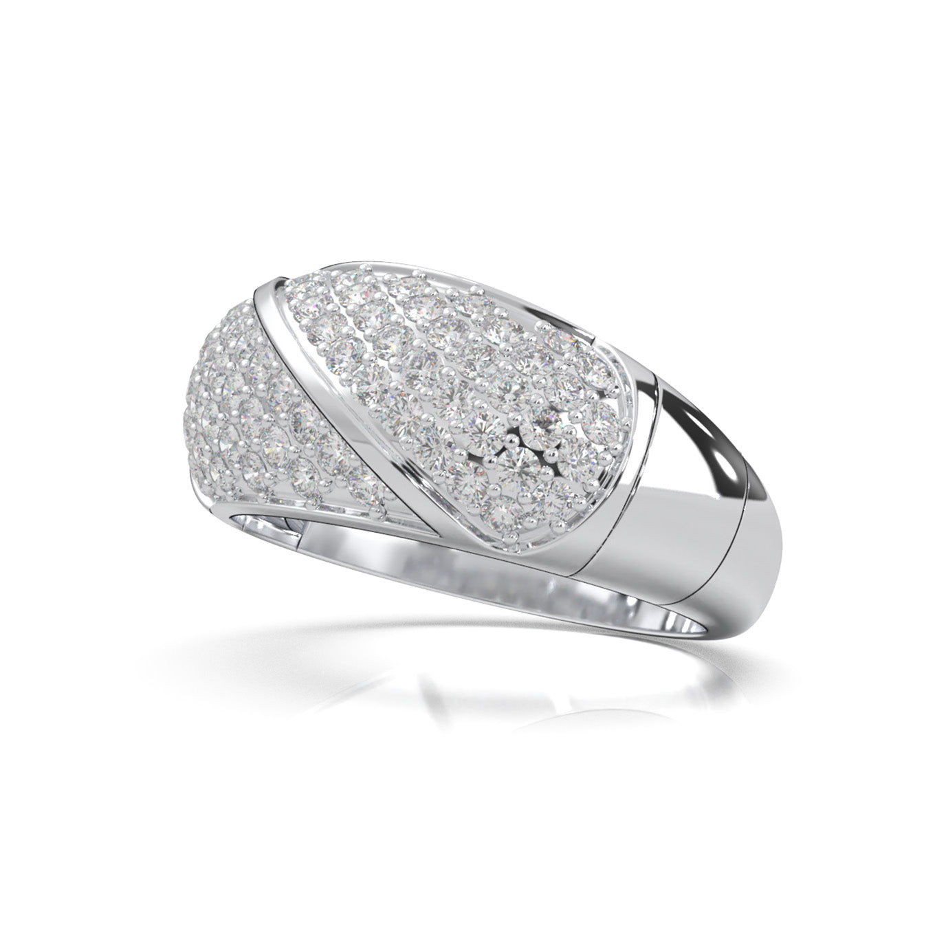 1.10 ct Moissanite Wedding Bands in 10k White Gold