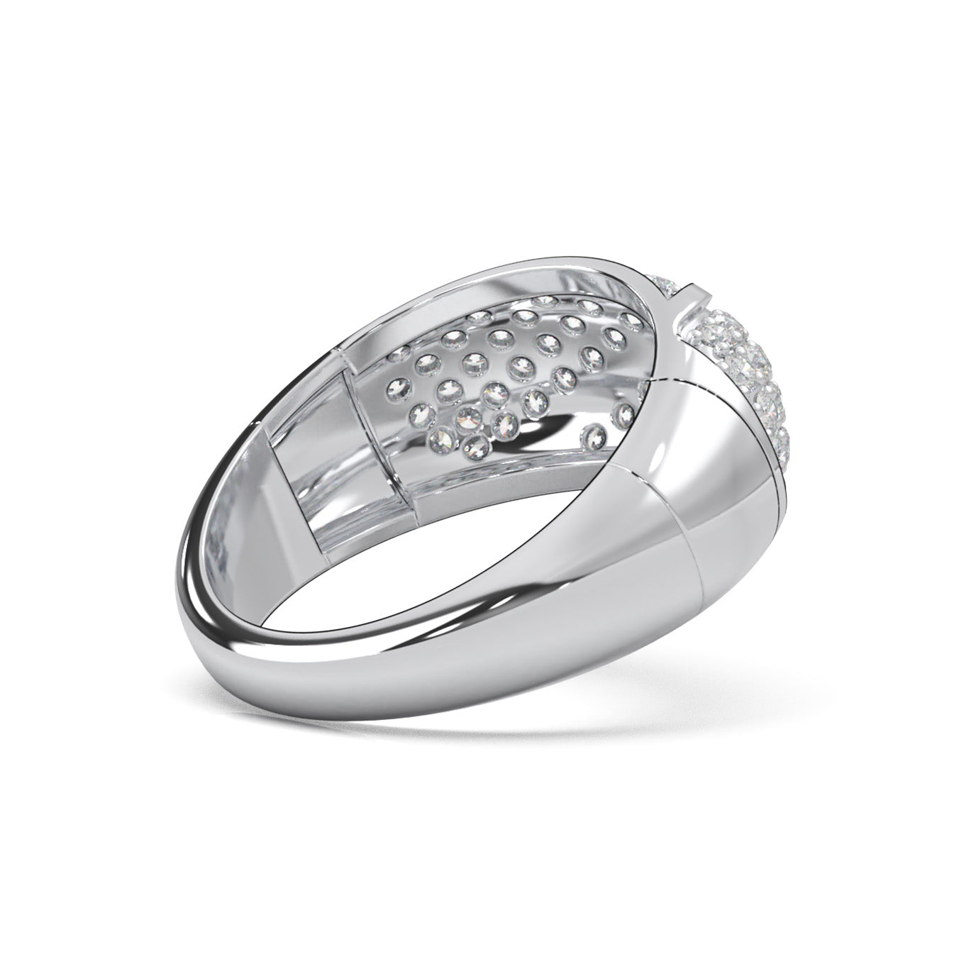 1.10 ct Moissanite Wedding Bands in 10k White Gold